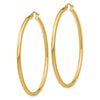 10K Polished 2.5mm Tube Hoop Earrings