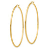 10K Polished 2.5mm Tube Hoop Earrings