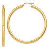 10K Polished 3mm Tube Hoop Earrings