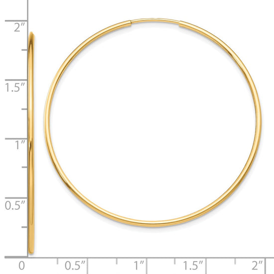 10k Polished Endless Tube Hoop Earrings