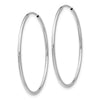 10K White Gold Endless Hoop Earrings
