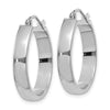 10k White Gold Polished Hoop Earring