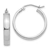 10k White Gold Polished Hoop Earring