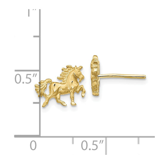 Gold Unicorn Post Earrings