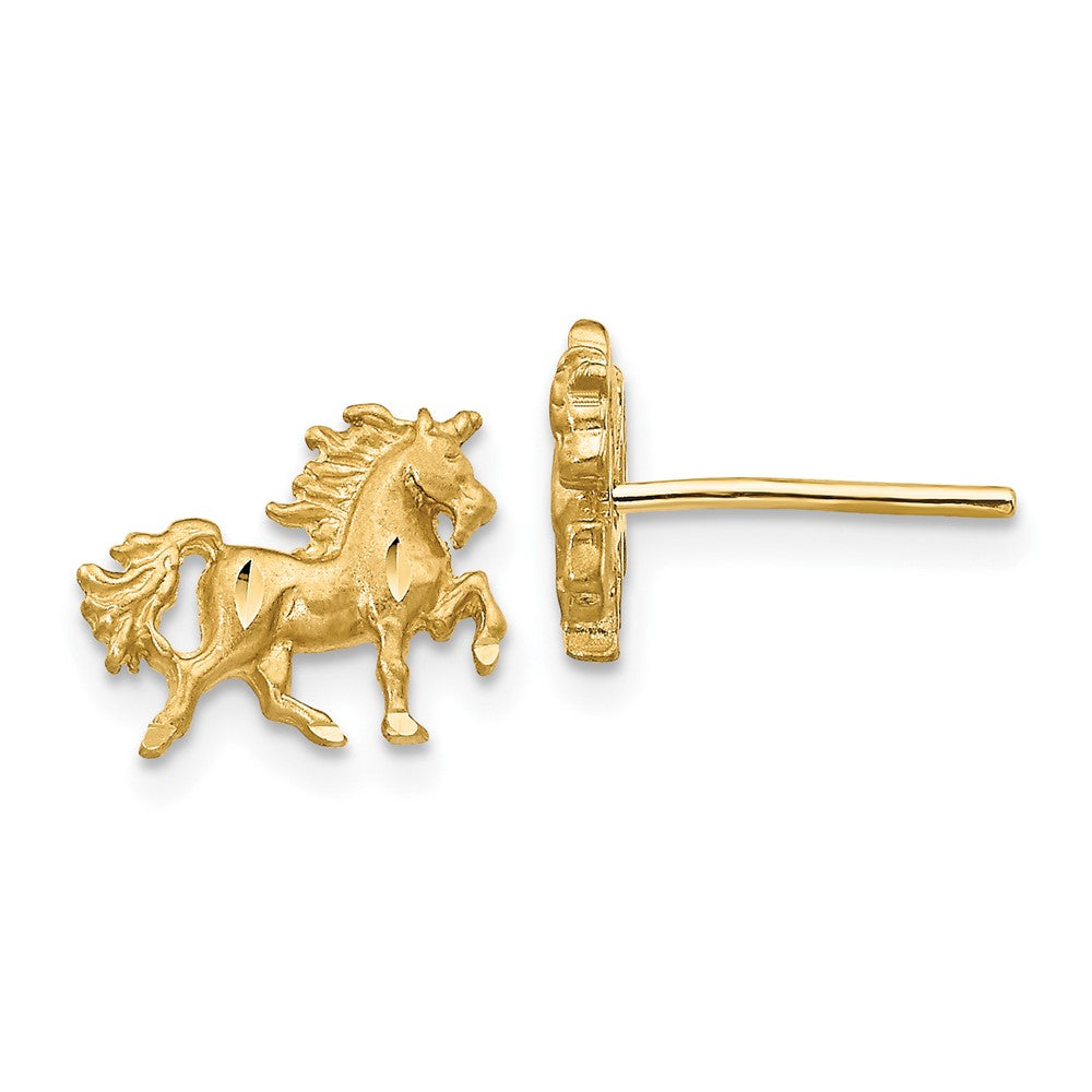 Gold Unicorn Post Earrings