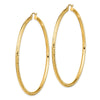 10k Lightweight 3mm Diamond-cut Hoop Earrings
