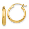 Gold Half-round Tube Hoop Earrings