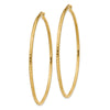 10k Diamond-cut 2mm Round Tube Hoop Earrings