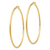 10k Diamond-cut 2mm Round Tube Hoop Earrings
