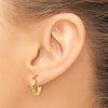 10k Diamond-cut 3mm Round Hoop Earrings