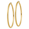 10k Diamond-cut 3mm Round Hoop Earrings