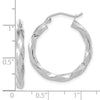 3mm Gold Twisted Tube Hoop Earrings