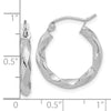 3mm Gold Twisted Tube Hoop Earrings