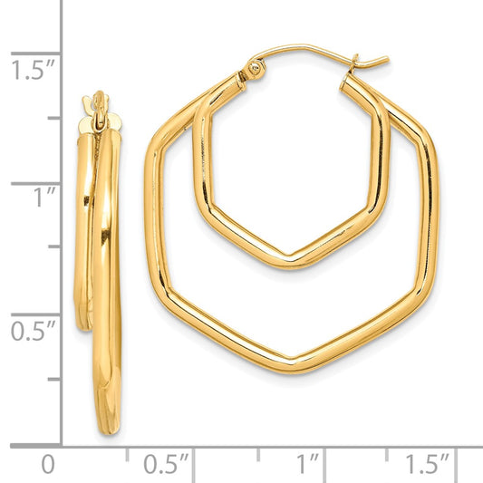 10k Polished Hoop Earrings