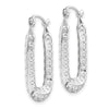 Gold Polished and Textured Square Hoop Earrings