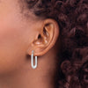 Gold Polished and Textured Square Hoop Earrings
