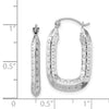 Gold Polished and Textured Square Hoop Earrings