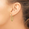 Gold Polished and Textured Square Hoop Earrings