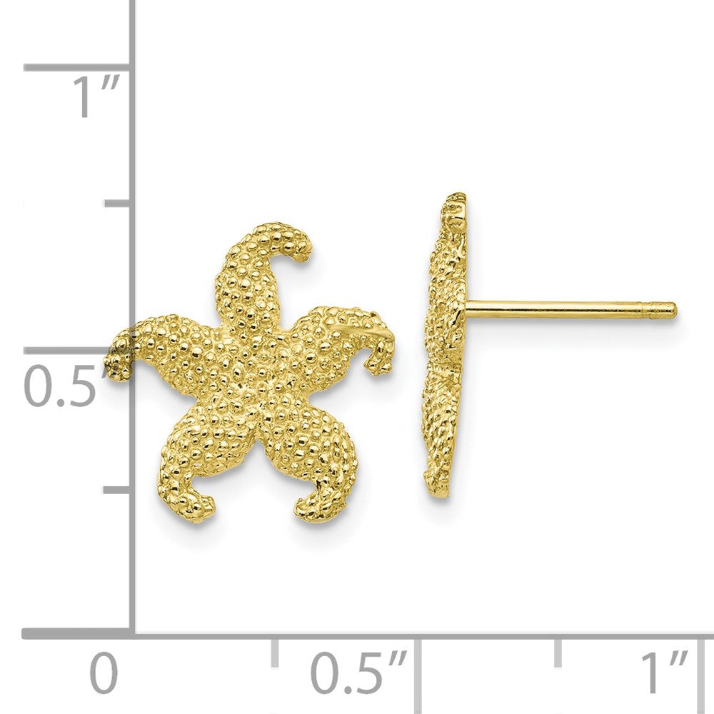 Gold Starfish Post Earrings