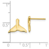 10k Whale Tail Post Earrings