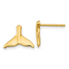 Gold Whale Tail Post Earrings