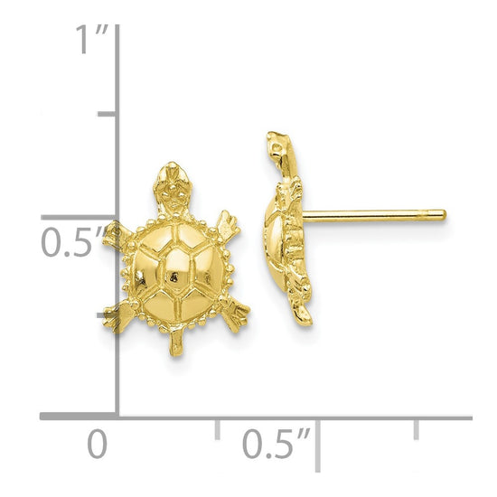 10K Turtle Post Earrings