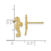 10k Mini Seahorse Post Earrings