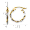 Gold Twisted Tube Hoop Earrings