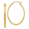 2.5mm Gold Diamond-cut Tube Hoop Earrings
