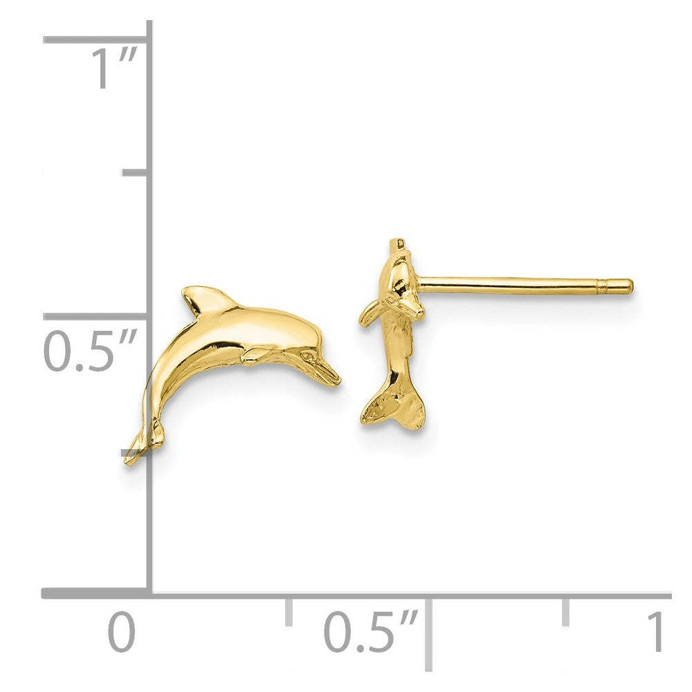 10k Dolphin Post Earrings