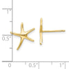 Gold Starfish Post Earrings