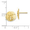 10K Sand Dollar Post Earrings