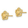 10K Diamond-cut Flower Post Earrings
