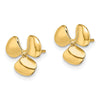 Gold Propeller Post Earrings