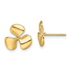 Gold Propeller Post Earrings