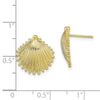 10K Scallop Shell Post Earrings