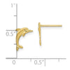 Gold Dolphin Post Earrings
