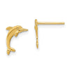 Gold Dolphin Post Earrings