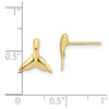 10K Mini Whale Tail Post Earrings