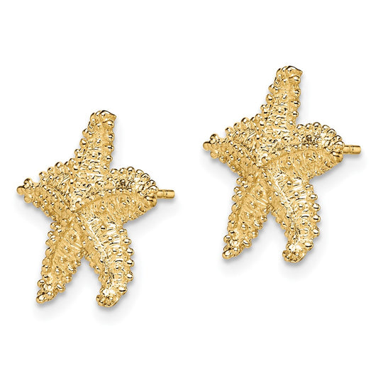 Gold Starfish Post Earrings