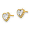 Gold Heart Post Earrings