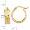 10k Diamond-cut Hoop Earrings