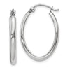 Gold Half Round Oval Hoop Earrings