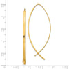 10k 1.75mm Square Tube Wire Threader Earrings