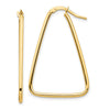 10k 1.5mm Polished Triangle Dangle Hoop Earrings