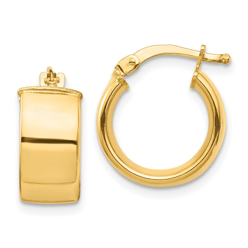 7mm Gold Tube Hoop Earrings