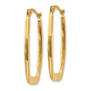 10k Polished 2.25mm Rectangle Hoop Earrings
