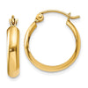 Gold Half-round Tube Hoop Earrings