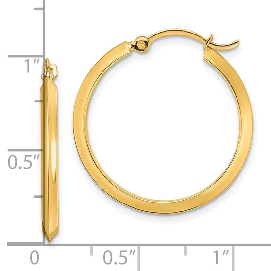 10k Polished Hoop Earrings