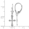 Gold Cross Leverback Earrings